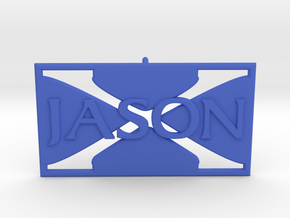 X CUTOUT Pendant ⛧VIL⛧ in Blue Processed Versatile Plastic