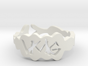 VMG Ring in White Premium Versatile Plastic: 6 / 51.5