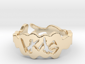 VMG Ring in 14k Gold Plated Brass: 6 / 51.5