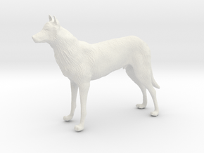 Wolf - High Detail Sculpture in White Natural Versatile Plastic