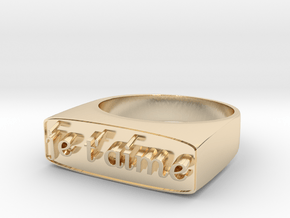 RING   " Je t'aime "   U.S Size  9 in 14K Yellow Gold
