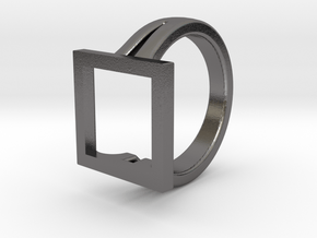 Manager's ring | Square | Squid game in Polished Nickel Steel: 11 / 64