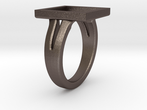 Manager's ring | Square | Squid game in Polished Bronzed-Silver Steel: 5 / 49