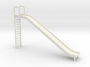 Playground Slide 43:1 Scale in White Natural Versatile Plastic