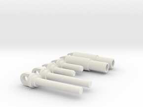 TYCO Turbo Hopper shock body parts in White Natural Versatile Plastic