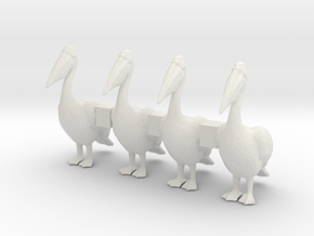 O Scale Pelican in White Natural Versatile Plastic