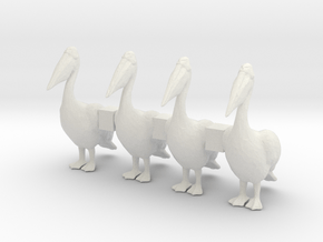 S Scale Pelican in White Natural Versatile Plastic