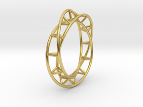 Mesh Bracelet in Polished Brass: Extra Small
