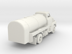 S Scale Old Tanker Truck in White Natural Versatile Plastic