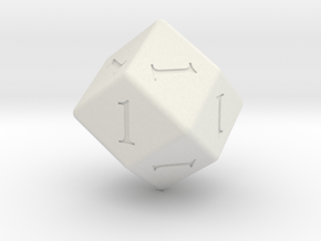 Enormous All Ones D12 (rhombic) in White Natural Versatile Plastic