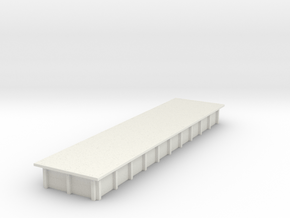 VR Station Wooden Platform 50 Foot 1:87 Scale in White Natural Versatile Plastic