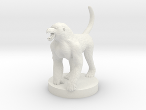 Baboon in White Natural Versatile Plastic