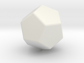 Blank D12 in White Natural Versatile Plastic: Small