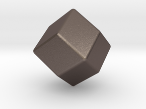 Blank D12 (rhombic) in Polished Bronzed-Silver Steel: Small