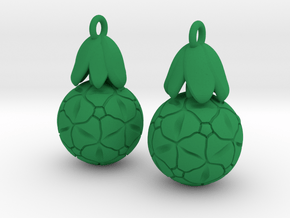 Coniferae Earrings in Green Processed Versatile Plastic