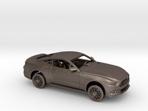 1/87 2015 Ford Mustang GT Kit in Polished Bronzed-Silver Steel