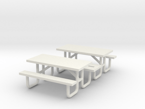 MOF Picnic Table 43_1 - 2pcs in White Natural Versatile Plastic