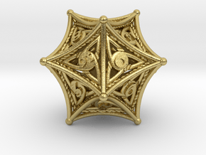 D20 Balanced - Celtic Knot in Natural Brass