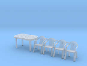 Ref.21-0008.Table and Plastic Chairs 01_1-43_Rev01 in Smooth Fine Detail Plastic
