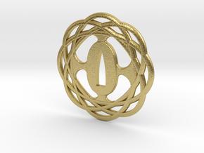 Tsuba design2 in Natural Brass