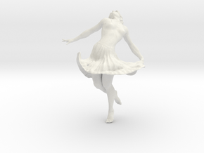 Dancing Girl 15.0 cm in White Natural Versatile Plastic