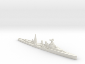 HMS Coventry (masts) cruiser 1:1400 WW2 in White Natural Versatile Plastic
