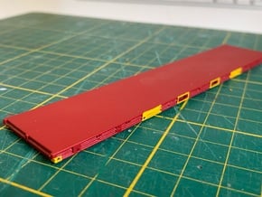 40' Flat Rack Container - HO Scale in Tan Fine Detail Plastic
