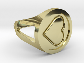 Fragile love Ring in 18k Gold Plated Brass: 12 / 66.5