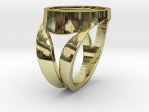 Fragile love Ring in 18k Gold Plated Brass: 11.5 / 65.25