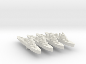 4pk HNLMS Van Kinsbergen sloop 1:3000 WW2 in White Natural Versatile Plastic