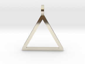 Triangle in 14k White Gold