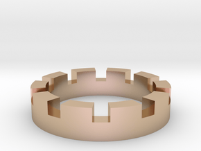 Tower of Kamyenyets Ring in 14k Rose Gold Plated Brass: 12 / 66.5