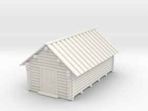 1/100 small wooden barn in White Natural Versatile Plastic