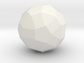 07. Biscribed Truncated Icosidodecahedron - 1 In in White Natural Versatile Plastic