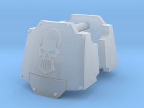 Silver Skulls MkX Dreadnought shoulder pads #4 in Tan Fine Detail Plastic