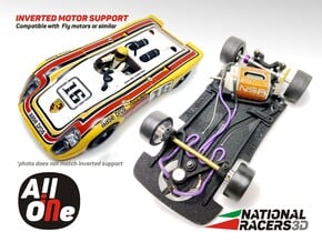 Chassis for Fly Porsche 908 Flunder (AiO-S_Aw) in Black PA12