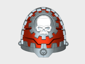 10x Gear Skull - G:11c Shoulder Pads in Tan Fine Detail Plastic