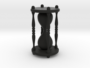 Hourglass in Black Natural Versatile Plastic