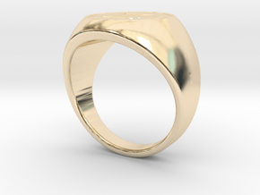 Classic Signet Ring - Letter Z (ALL SIZES) in 14k Gold Plated Brass: 5 / 49