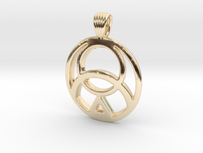 Mysterious seal [pendant] in 14k Gold Plated Brass