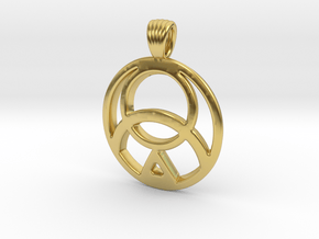 Mysterious seal [pendant] in Polished Brass