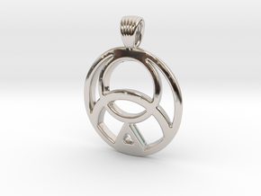 Mysterious seal [pendant] in Rhodium Plated Brass