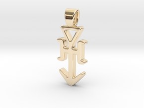Wisdom key [pendant] in 14k Gold Plated Brass