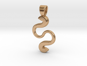 Curvatures [pendant] in Polished Bronze