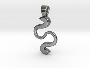Curvatures [pendant] in Polished Silver