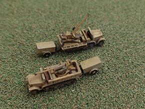 sd.Kfz. 6/2 5to Halftrack w. 37mm Flak 1/285 in Tan Fine Detail Plastic