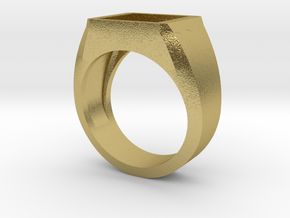 Signet ring Size 13 in Natural Brass