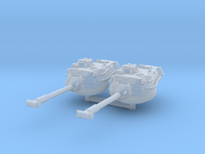 M47 Patton late Turret (x2) 1/200 in Smooth Fine Detail Plastic
