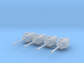 M47 Patton late Turret (x4) 1/285 in Smooth Fine Detail Plastic