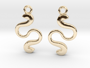 Curvatures [earrings] in 14k Gold Plated Brass